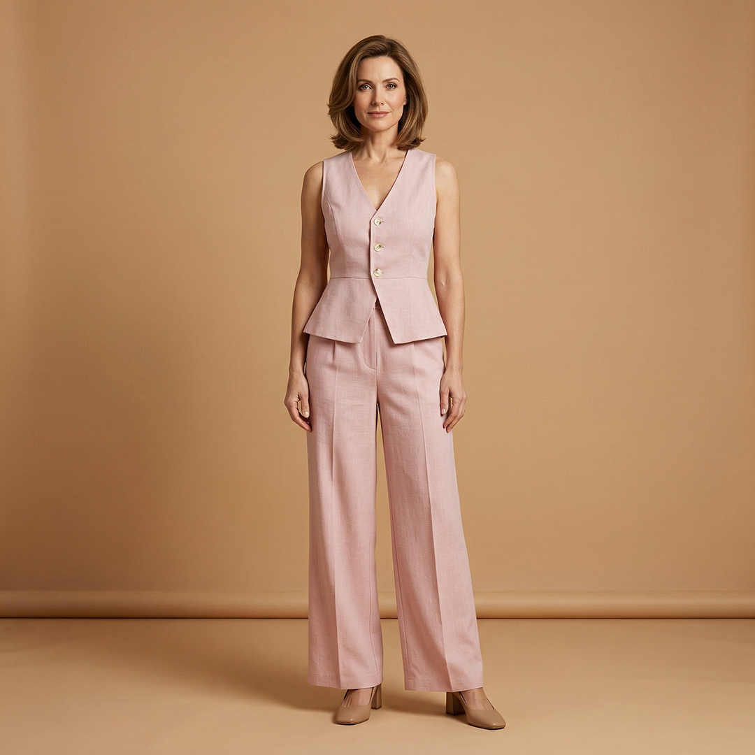Women's Two-Piece Set with Off-the-Shoulder Top and Wide-Leg Pants