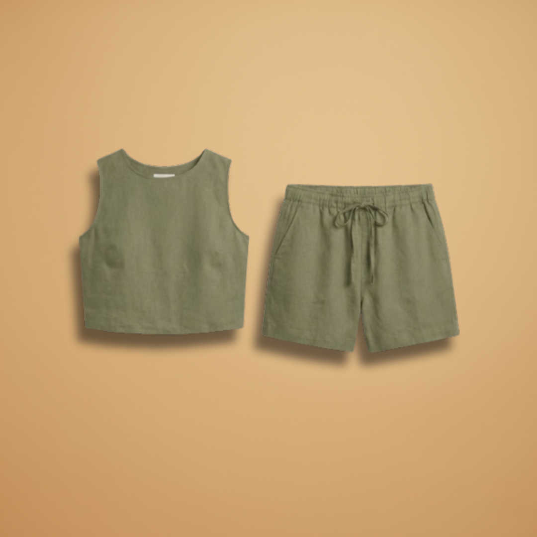 Women’s Two-Piece Set with Short Top and Shorts
