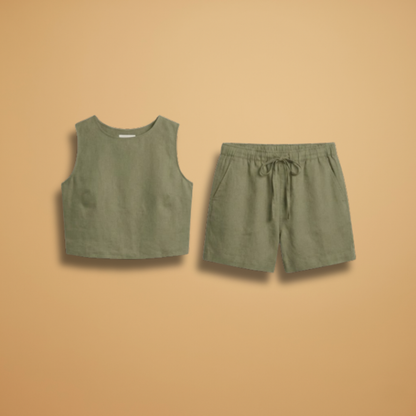 Women’s Two-Piece Set with Short Top and Shorts