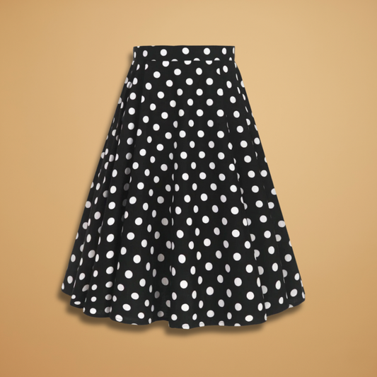 Women’s Vintage Skirt with Zip and Button Closure
