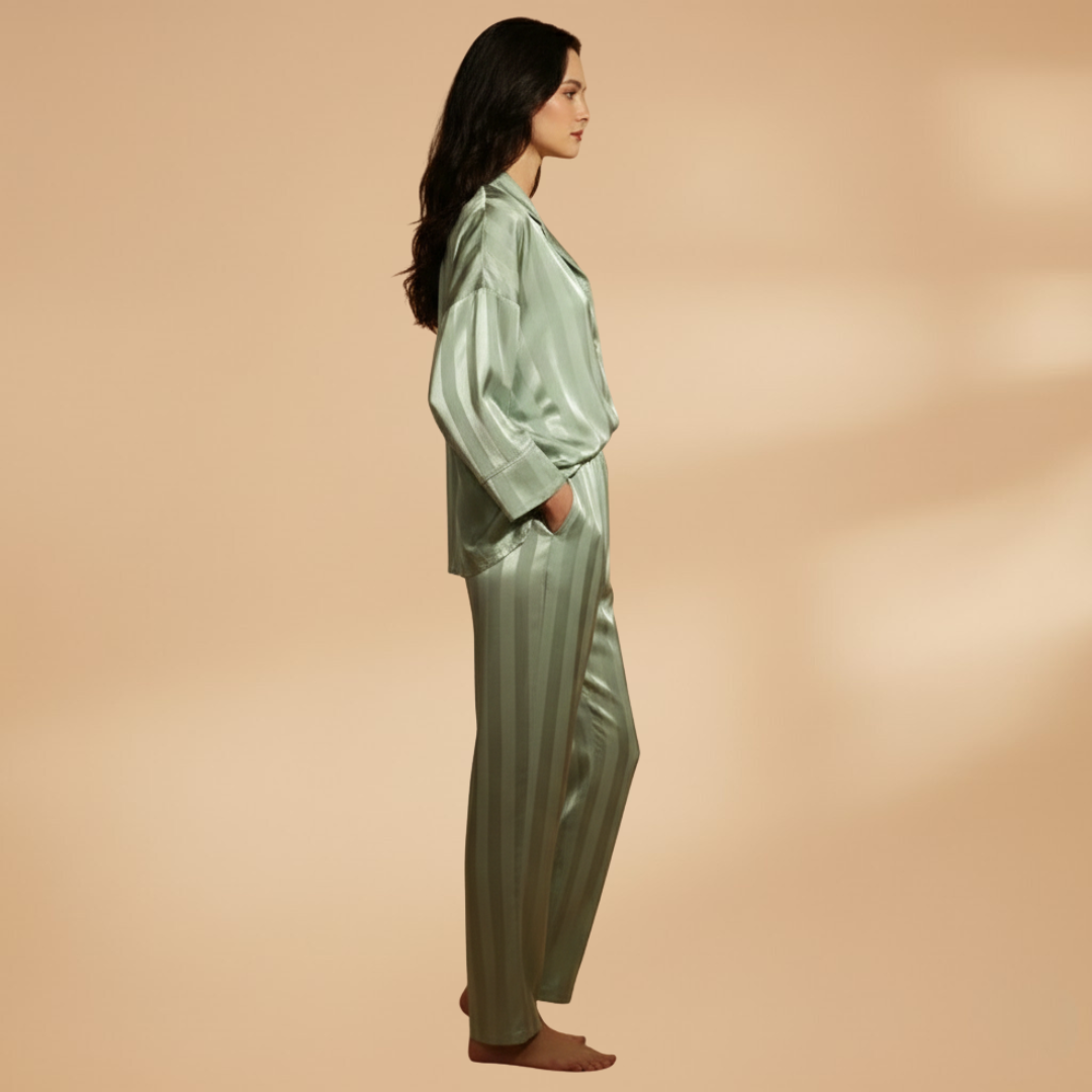 Women’s Pyjama Set with Button Front and Elasticated Waistband