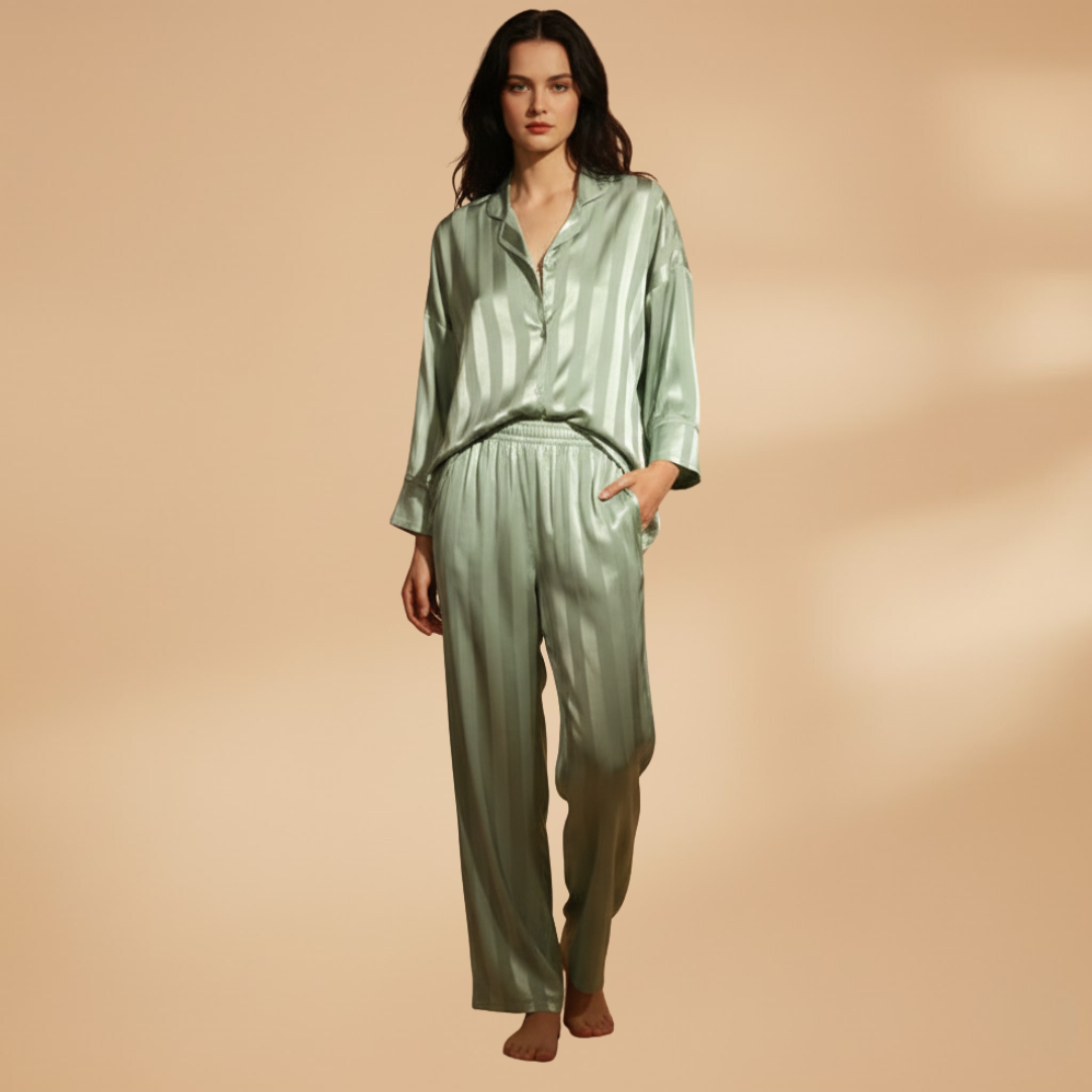 Women’s Pyjama Set with Button Front and Elasticated Waistband