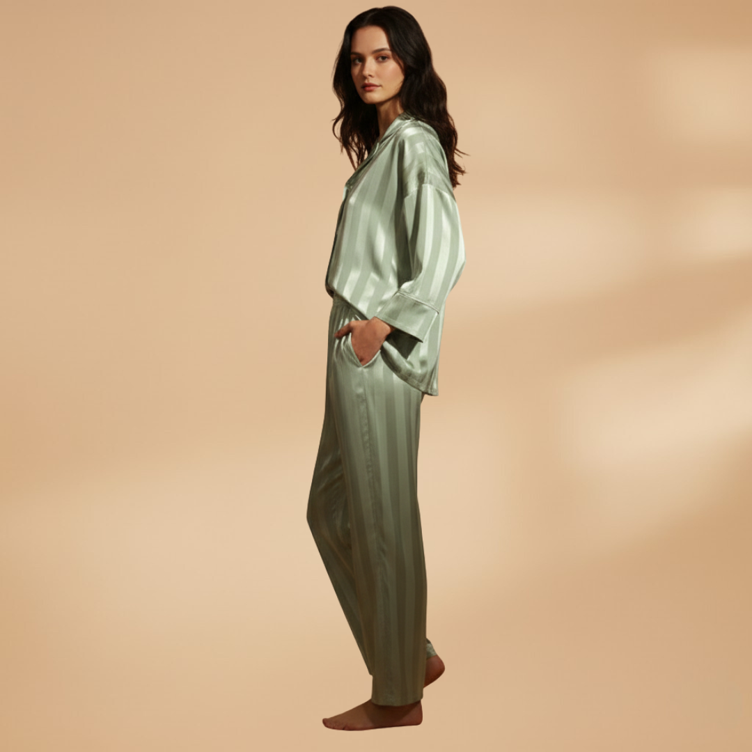 Women’s Pyjama Set with Button Front and Elasticated Waistband