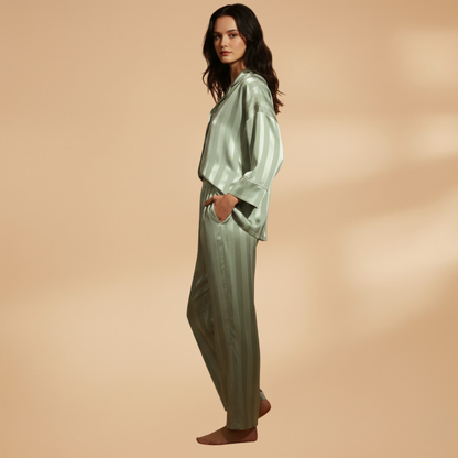 Women’s Pyjama Set with Button Front and Elasticated Waistband