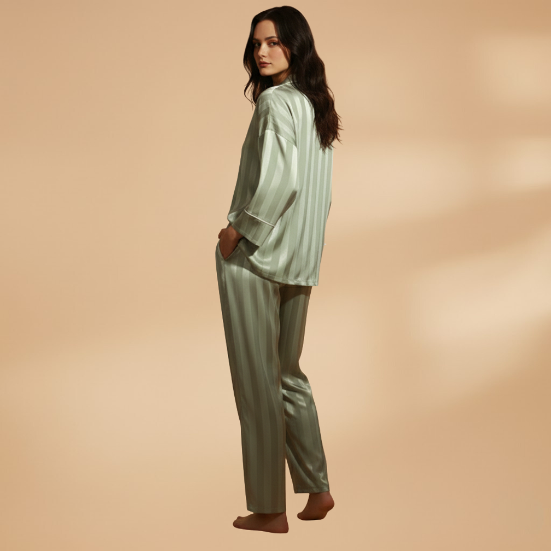 Women’s Pyjama Set with Button Front and Elasticated Waistband