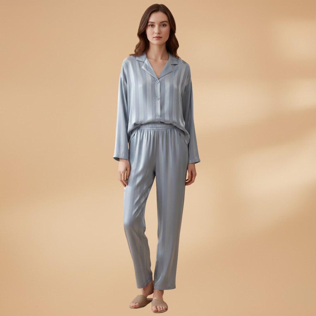Women’s Pyjama Set with Button Front and Elasticated Waistband