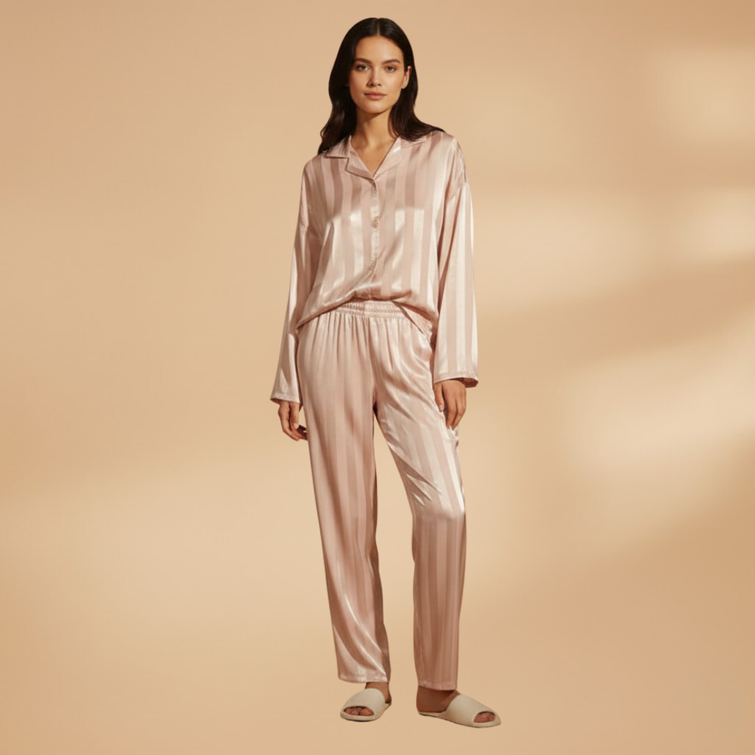 Women’s Pyjama Set with Button Front and Elasticated Waistband