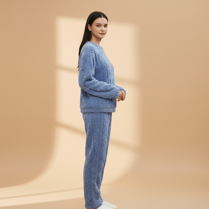 Women’s Pyjama Set with Long Sleeves and Elastic Waist