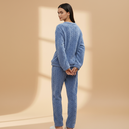 Women’s Pyjama Set with Long Sleeves and Elastic Waist