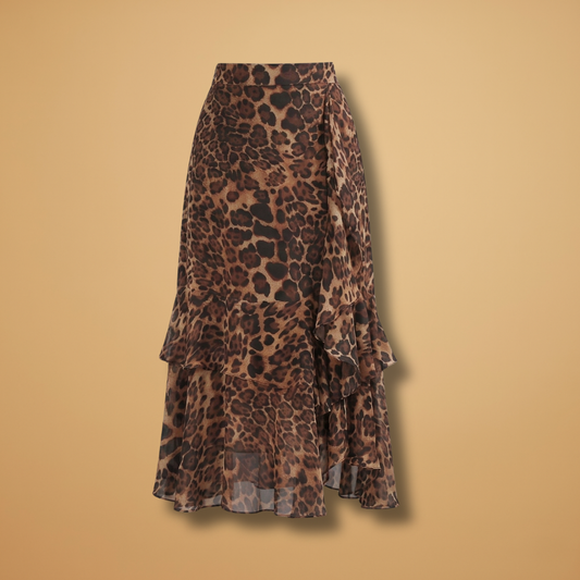 Women’s Skirt with High Waist and Front Opening