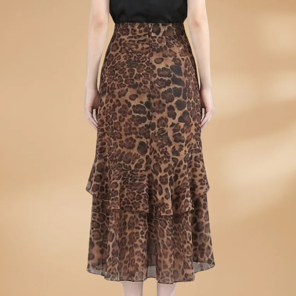 Women’s Skirt with High Waist and Front Opening