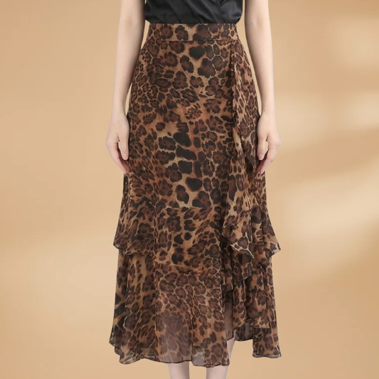 Women’s Skirt with High Waist and Front Opening