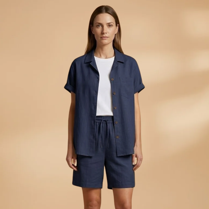 Women’s Summer Set with Short Sleeves and Shorts