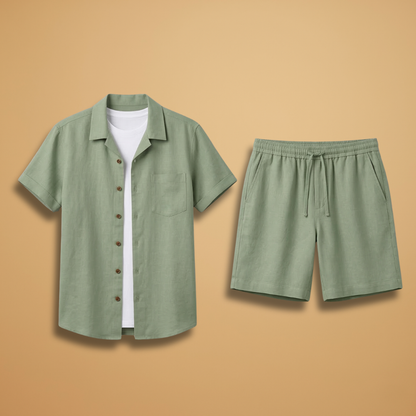 Women’s Summer Set with Short Sleeves and Shorts