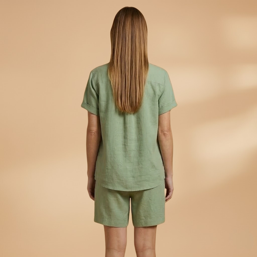 Women’s Summer Set with Short Sleeves and Shorts