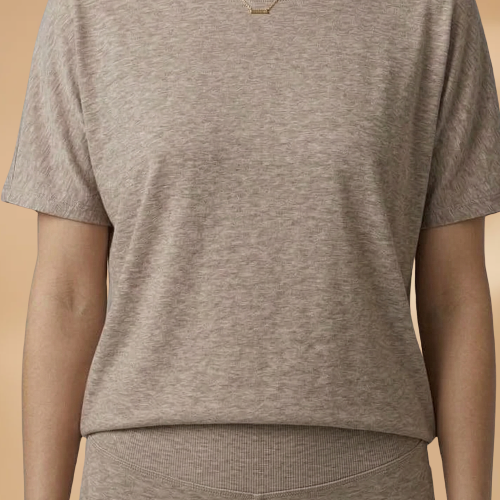 Women’s T-Shirt and Shorts Set with Relaxed Fit and Leopard Print