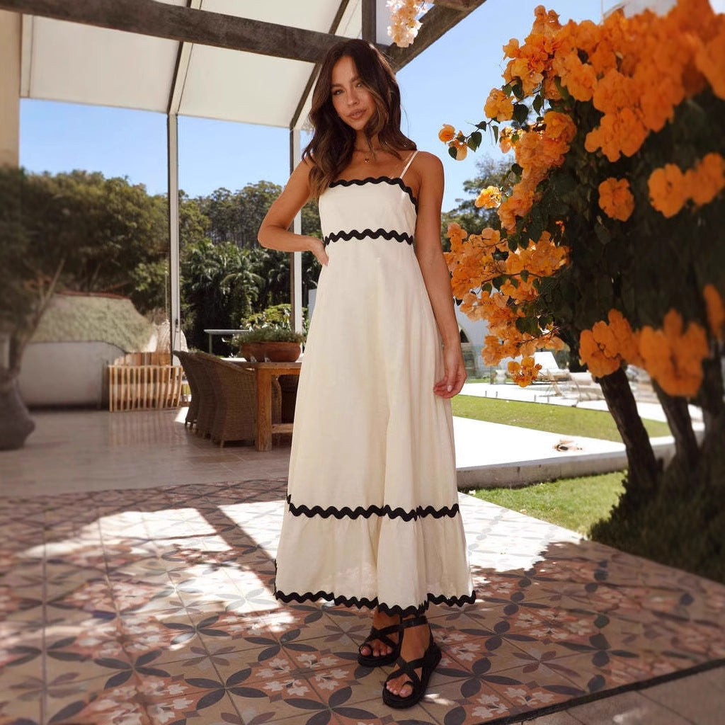 Women’s A Line Maxi Dress Spaghetti Straps