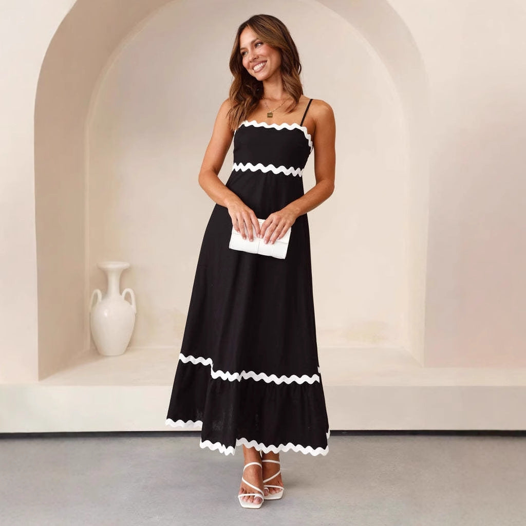 Women’s A Line Maxi Dress Spaghetti Straps