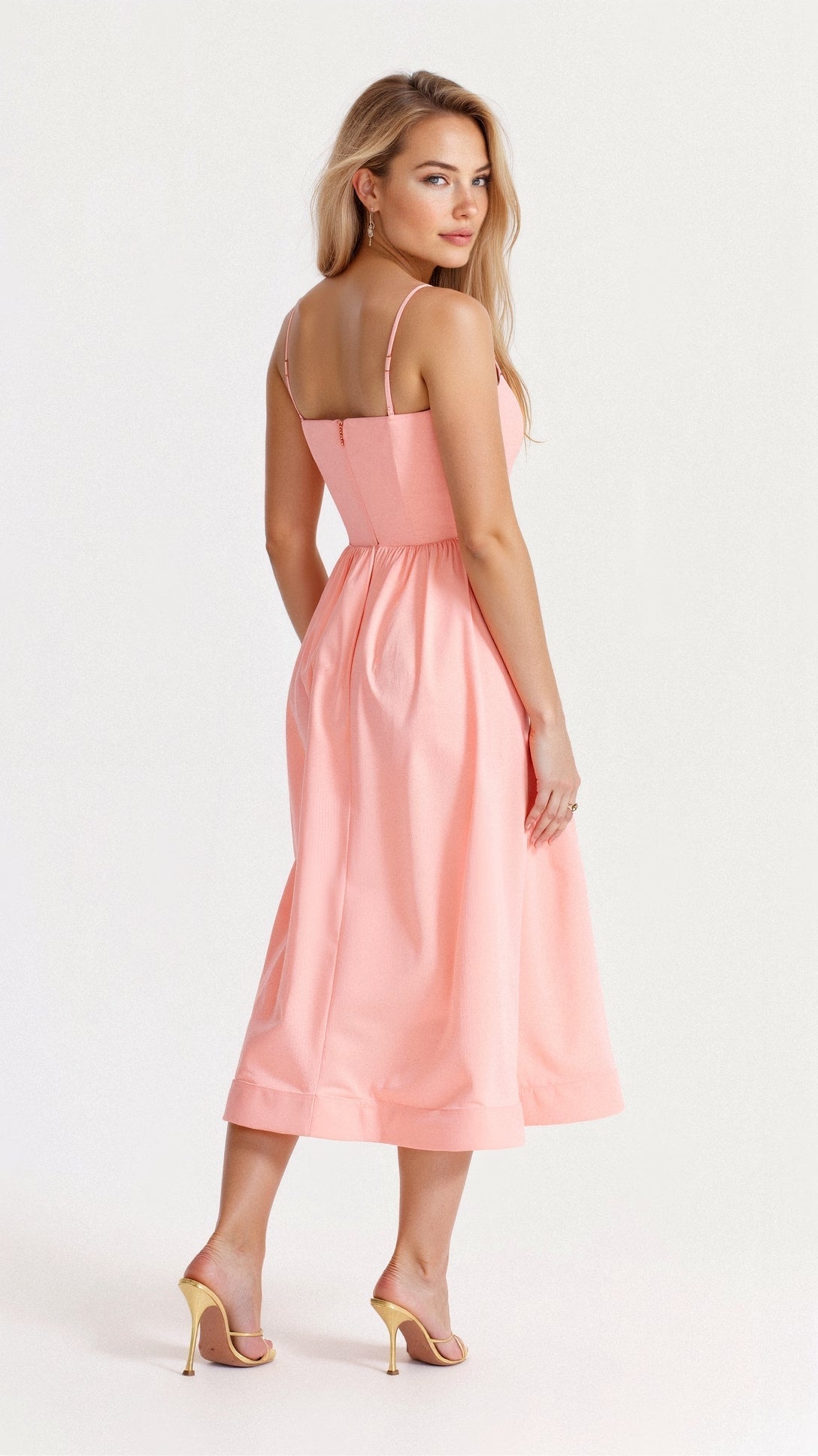 Women’s A Line Midi Dress Ascot Style