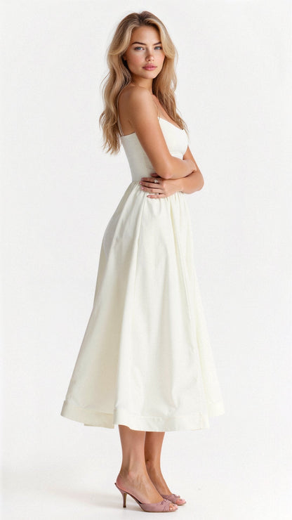Women’s A Line Midi Dress Ascot Style