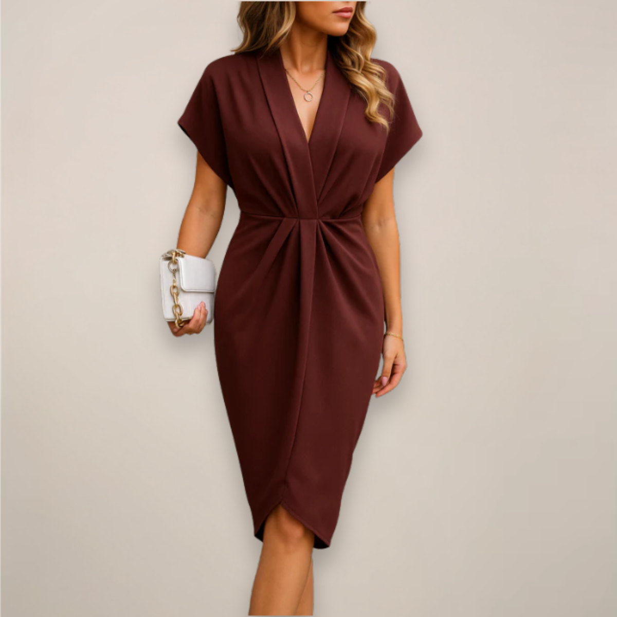 Women’s Midi Wrap Occasion Dress