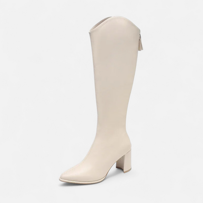 Sylvia | Women’s Knee-High Zip Heeled Boots