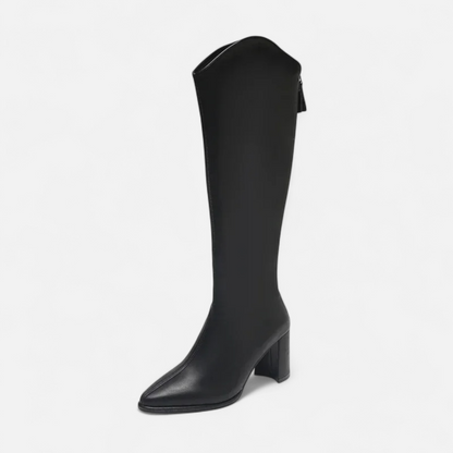 Sylvia | Women’s Knee-High Zip Heeled Boots