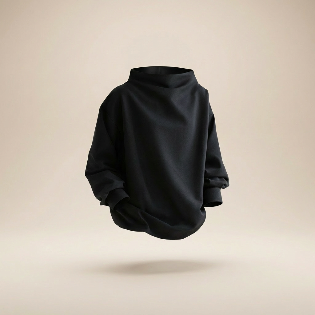 Women’s High-Neck Soft Knit Jumper – Everyday Wear