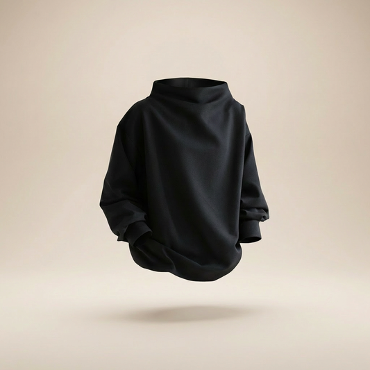Women’s High-Neck Soft Knit Jumper – Everyday Wear