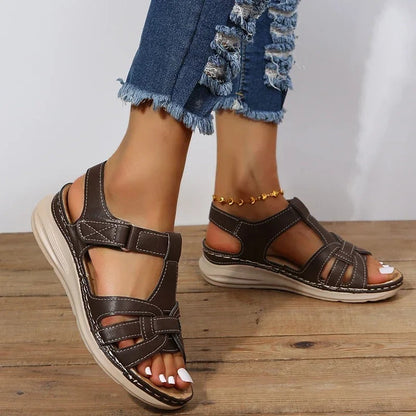 Comfortable Velcro Strap Orthopaedic Sandals with Cushioned Sole for Women