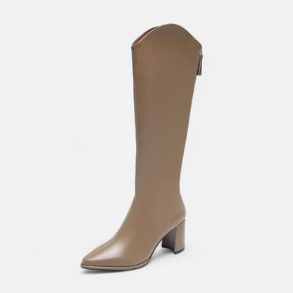 Sylvia | Women’s Knee-High Zip Heeled Boots