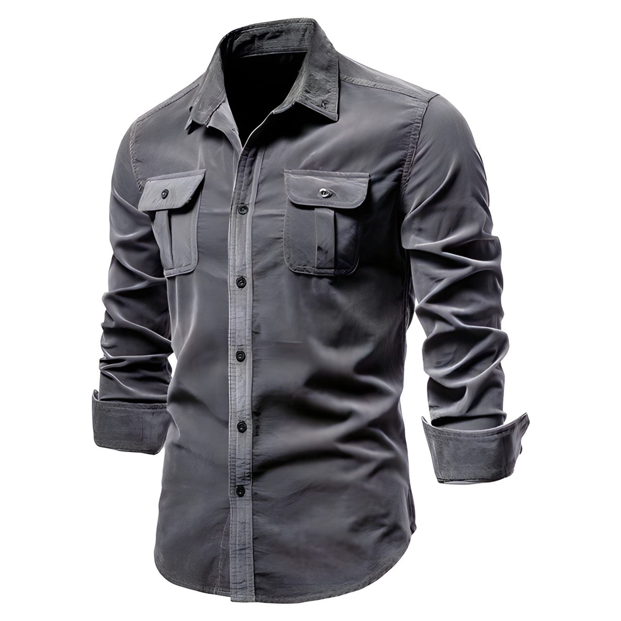 Men's Utility Shirt - Classic Collar with Flap Pockets