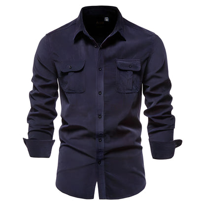 Men's Utility Shirt - Classic Collar with Flap Pockets