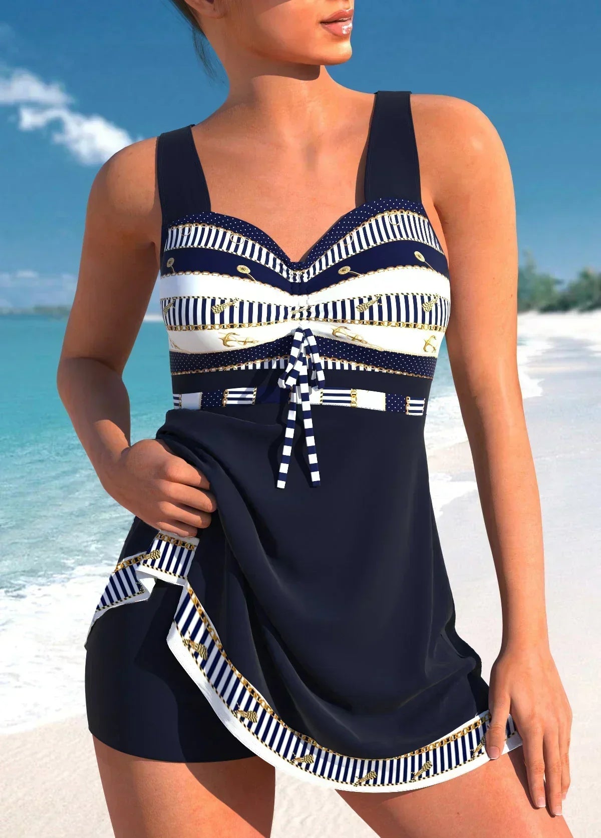 Women Elegant Swimsuit Dress